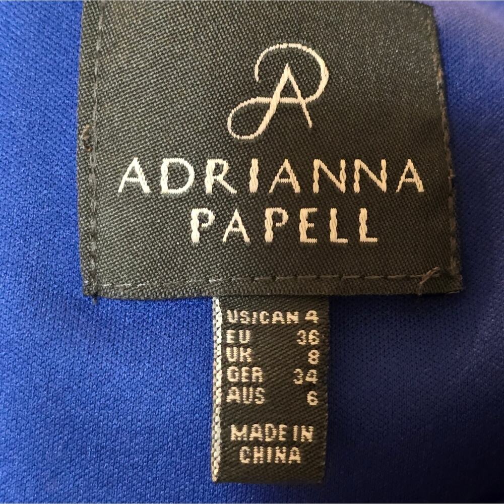 Adrianna Papell Royal‎ Blue Lace Overlay Sheath Dress Size 4 - Picture 6 of 8